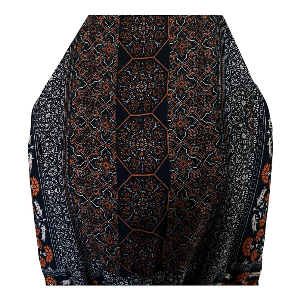 Crystal Sky Ethnic Inspired Halter-Neck Jumpsuit in Navy and Orange NWT Junior 9 - Picture 5 of 9